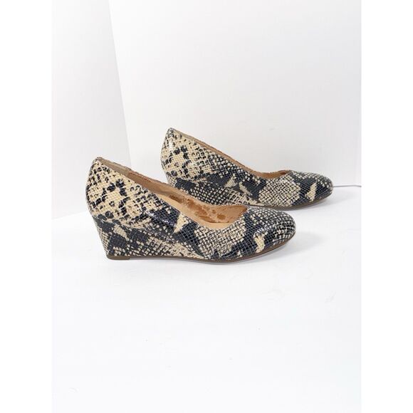 Vionic Antonia Pump Wedge Heel Slip On Shoes Snake Comfort Arch Support Office 8 - Picture 16 of 16